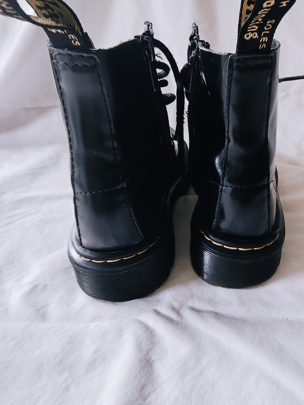 Dr Martin Black Lace-Up Combat Boots - Kids Size 13 - Picture 4 of 9